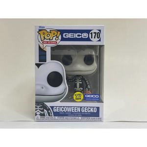 Funko Pop 170 Geico Geicoween Halloween White Gecko Limited Edition Glow